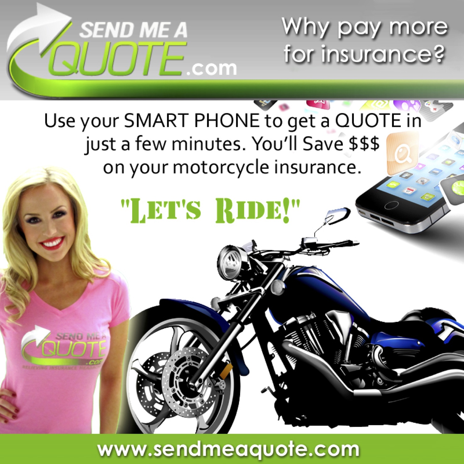 Motorcycle display phone Pink T-image